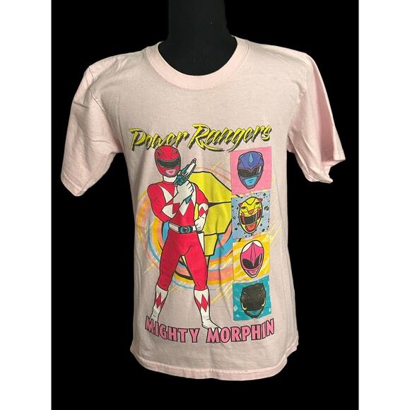 Power Rangers Graphic Mighty Morphin Pink Tee Shirt Size Small - Picture 1 of 6